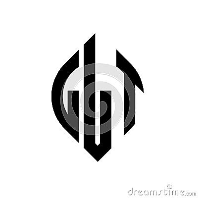 LLT circle letter logo design with circle and ellipse shape. LLT ellipse letters with typographic style. The three initials form a Vector Illustration