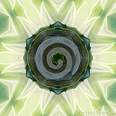 Blossom green lightning Illustration abstract kaleidoscope art wallpaper design and background Stock Photo