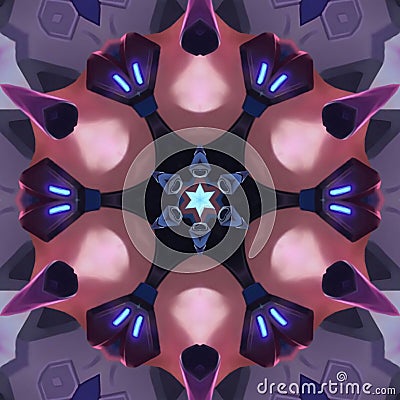 Illustration abstract kaleidoscope art wallpaper design and background Stock Photo