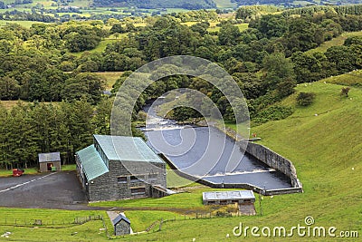 Llyn Celyn Hydro Power Station Editorial Stock Photo