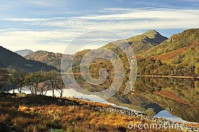 Llyn Gynant, Snowdonia, Wales Stock Photo