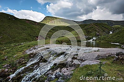 Llyn y fan fach, the welsh lake in Brecon Beacons national Park Stock Photo