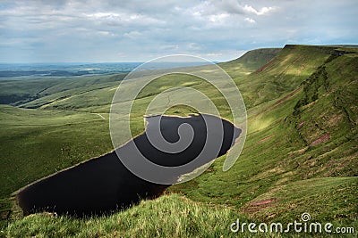 Llyn y fan fach, the welsh lake in Brecon Beacons national Park Stock Photo