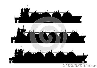 LNG carrier. Vector Illustration