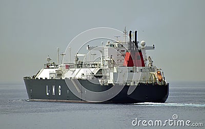 LNG ship for natural gas Stock Photo