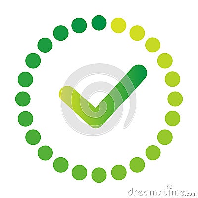 Load completed progress, indicator for web interfaces Vector Illustration