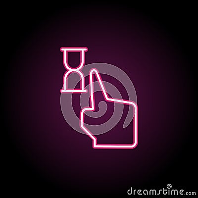 Load free, gesture, loading neon icon. Simple thin line, outline vector of touch gesture icons for ui and ux, website or mobile Stock Photo