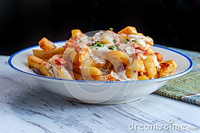 Loaded Bacon Ranch Fries Stock Photo