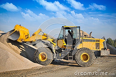 Loader excavator construction machinery equipment Stock Photo