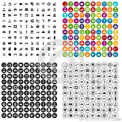 100 loader icons set vector variant Vector Illustration