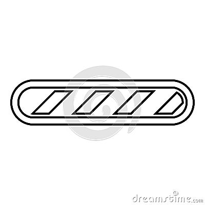 Loading bar of progress status icon outline black color vector illustration flat style image Vector Illustration