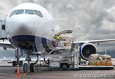 loading cargo Stock Photo