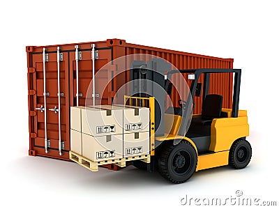 Loading Container Stock Photo