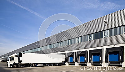 Loading docks Stock Photo