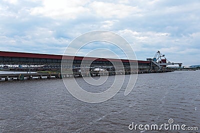 Loading Docks at Rice Point in Duluth Harbor Stock Photo