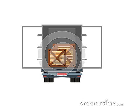 Loading freight truck isolated icon Vector Illustration