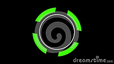 Loading green white circle. Modern luminous preloader, white circular progress loading bar. 3D animation Stock Photo