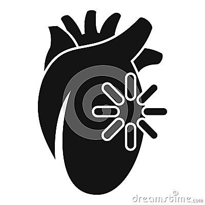Loading healthy heart icon simple vector. Patient impact Stock Photo