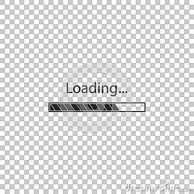 Loading icon isolated on transparent background. Progress bar icon Vector Illustration