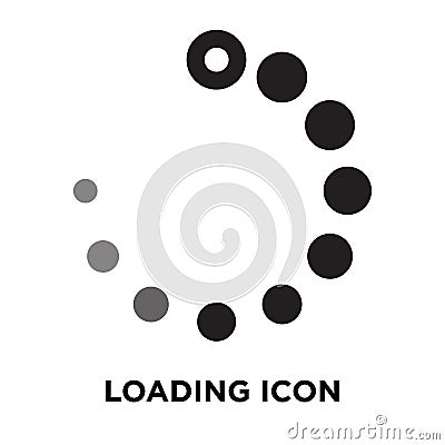Loading icon vector isolated on white background, logo concept o Vector Illustration