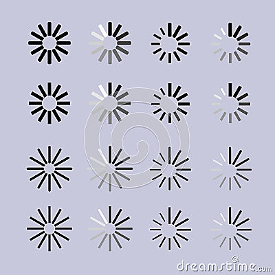 Loading icon vector. Set of icon buffer and load symbol Vector Illustration