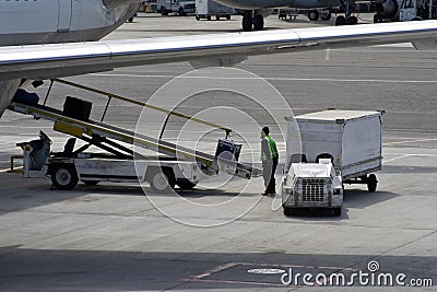 Loading luggage Stock Photo