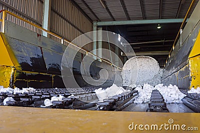 Loading machine for cotton bales Stock Photo