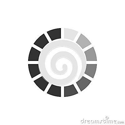 Loading progress or load circle icon Vector Illustration