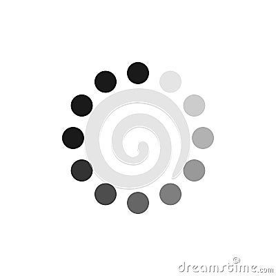 Loading progress or load circle icon Vector Illustration