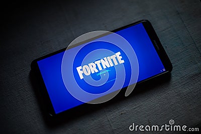 Loading screed of Fortnite game Editorial Stock Photo