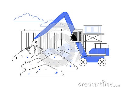 Loading waste abstract concept vector illustration. Vector Illustration