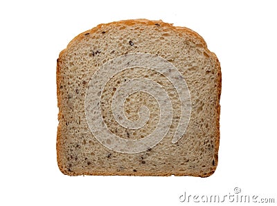 Loaf of bread isolated on the white background. Piece of homemade wheat bread Stock Photo