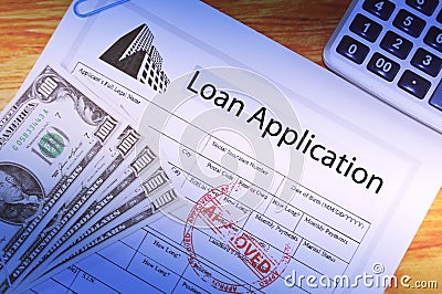 Loan application Stock Photo
