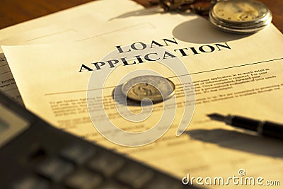 Loan Application Stock Photo