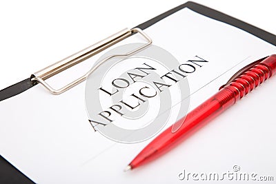 Loan application Stock Photo