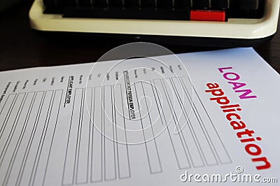 Loan application form 2 Stock Photo