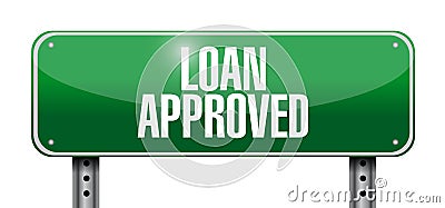 Loan approved sign illustration design Cartoon Illustration