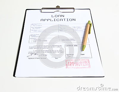 Loan approved stamp Stock Photo