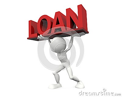 Loan burden Stock Photo