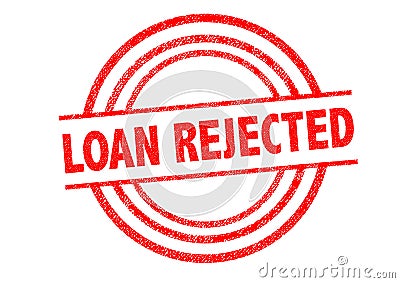 LOAN REJECTED Rubber Stamp Stock Photo