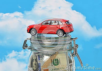 The loan to buy a car Stock Photo