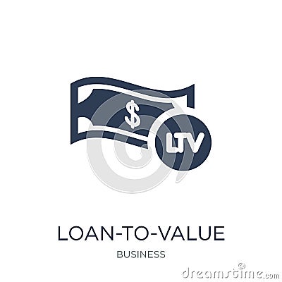 Loan-to-value icon. Trendy flat vector Loan-to-value icon on white background from Business collection Vector Illustration