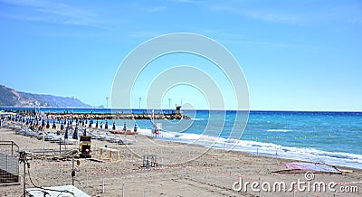 Loano town shore Stock Photo