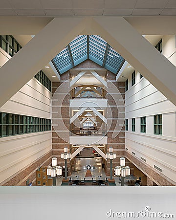 Lobby of the Beckman Institute at the University of Illinois Editorial Stock Photo