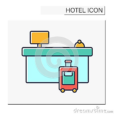 Lobby color icon Vector Illustration