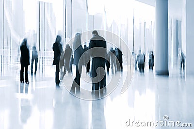 Lobby in the rush hour Editorial Stock Photo