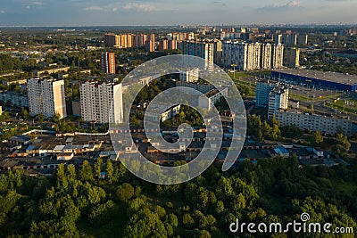 residential buildings of the city LOBNYA Stock Photo