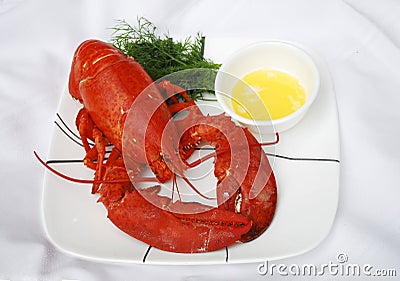 Lobster dinner Stock Photo