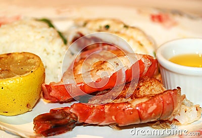 Lobster Dinner Stock Photo