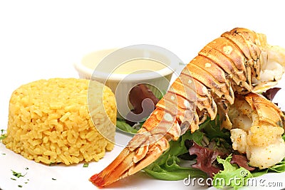 Lobster dinner Stock Photo